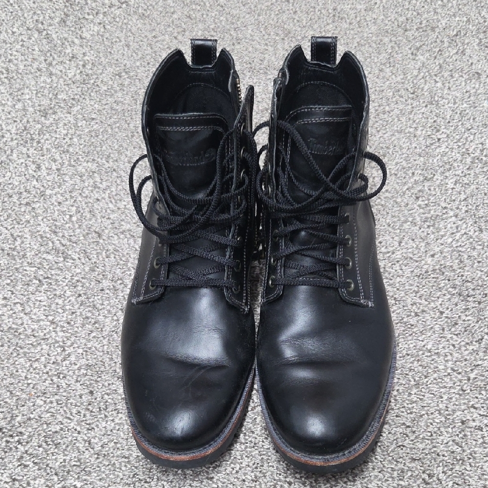 Timberland Men's Black Leather Lace-Up Boots